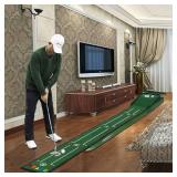 SWINGTEK Putting Green Mat Indoors, Practice with Auto Ball Return - Ideal for Home and Office, Great Gift