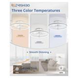 ZMISHIBO Ceiling Fans with Lights and Remote, 19.7'' Low Profile Ceiling Fan, 3000-6000K Dimmable Modern Flush Mount LED Fan Light, 6 Wind Speeds, White Fandelier Ceiling Fans for Bedroom