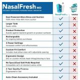 NASALFRESH MD Premium BundleâDual Powered Nasal Irrigation System Nasal Rinse and Wash, Sinus Decongestant Relief System, 60 Saline Packets, Case, Rechargeable, 2 Sets of Nose PillowsâSnorin