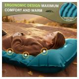 Camping Sleeping Pad, Ultralight Camping Mat with Pillow Built-in Foot Pump Inflatable Sleeping Pads Compact for Camping Backpacking Hiking Traveling Tent