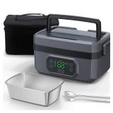 Portable Electric Lunch Box â 1200ml Self-Heating Food Container with 6-Temp Control, Long-Lasting Battery & USB-C âWireless Food Warmer for Office, Camping, Travel â Includes Insulated