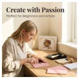 Lnncdsc Linocut Kit for Beginners & Adults â Complete Block Printing Supplies with Carving Tools, Brayer, 5 Pack 4Ã6 inch Linoleum Blocks for DIY Stamp Making, Home Art Projects, Classroom Cra