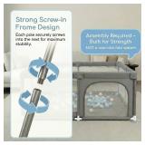 Orian Baby Playpen 50x50 Large Play Yard for Babies and Toddlers, Indoor Outdoor Playpen, Sturdy Baby Play Pen with Mesh Sides, Safe Baby Fence Play Area, Assembly Required/Not Portable, w Storage Bag