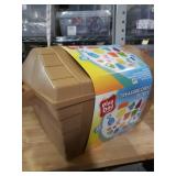 Play Day Treasure Chest with 20-Piece Sand Toys  Brown