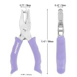 AEFFNOC Single Hole Punch, One Hole Puncher with Soft Grip Handle, 1/4 Inch Paper Hole Punches, Small Hole Punchers with Paper Mess Tray, 6 Sheets Capacity, for Crafts, Scrapbooks (Purple)