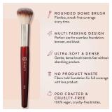 BK BEAUTY 106 ROUND FOUNDATION BRUSH â Dense Dome Shape for Liquid & Cream Foundation, Seamless Streak-Free Application, Multi-Use Face Makeup Tool
