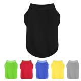 Upgrade Your Pup's Wardrobe: Sleek Solid-Colored Dog Shirt Tank Top, Perfect for Small to Medium Dogs, Offering Simple Style and Comfort Black S