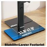 Single LCD Computer Monitor Free-Standing Desk Stand Mount Riser for 13 inch to 32 inch screen with Swivel, Height Adjustable, Rotation, Vesa Base Stand Holds One (1) Screen up to 77Lbs(HT05B-001))