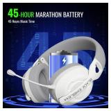 Black Emblem X2 Wireless Gaming Headset, 2.4GHz Gaming Headphones with Mic, Bluetooth 5.4, 50H Battery, Breathable Earcups, Lightweight Wireless Headset for PC/PS5/PS4/Switch