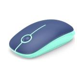 VssoPlor Wireless Mouse, 2.4G Slim Portable Computer Laptop Mouse with Nano Receiver Quiet Silent Optical Mice for Notebook, PC, Laptop, Computer-Blue and Green
