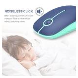 VssoPlor Wireless Mouse, 2.4G Slim Portable Computer Laptop Mouse with Nano Receiver Quiet Silent Optical Mice for Notebook, PC, Laptop, Computer-Blue and Green