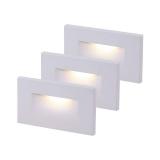 CLOUDY BAY 120V Dimmable LED Indoor Outdoor Step Light,3-Pack,3000K Warm White,Stair Light,White Finish