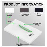 CLOUDY BAY 120V Dimmable LED Indoor Outdoor Step Light,3-Pack,3000K Warm White,Stair Light,White Finish