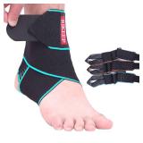 Candy Li Ankle Support,Adjustable Ankle Brace Breathable Nylon Material Super Elastic and Comfortable,1 Size Fits all, Suitable for Sports (blue 1)