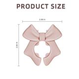 Koythin 3-Piece Bow Silicone Spoon Rest and Spatula Holder, Cute Spoon Rest for Kitchen Counter, Bow Shaped Cooking Holder and Steam Release, Drip-Free Kitchen Gadgets for Pots & Pans (Pink)