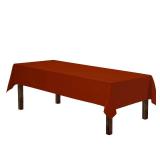 Gee Di Moda Rectangle Tablecloth - 60 x 84 Inch Burnt Orange Table Cloth for 5 Foot Rectangle Tables - Heavy Duty Washable Fabric - for Holiday Party, Dinner, Weddings, Baby Shower & Events