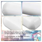 Weewooday 8 Pieces PTFE Magnetic Mixer Stirrer Bar, White Color Stainless Steel Laboratory PTFE Stir Plate Bar, Mixing Plate Magnet Stick (35 Mm/ 1.38 Inch)