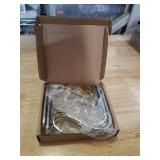 DOYOLLA Christmas Stocking Holders Xmas Fireplace Hanger Hooks Holiday Mantel Garland Clips Metal Grips Set of 4 (Silver)