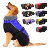 IECOii Extra Warm Dog Coat - Reflective Adjustable Jacket With Buckle Fleece Turtleneck for Cold Weather - Soft Winter Coat for Small Medium Extra Large Dogs