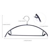 Nature Smile Non Slip PVC Coating Sweater Hangers,Dress Suit Coat Hangers,Shoulder Bump Free Golf T Shirts Clothes Hangers (Black Color 20 Pack)
