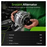11176N New Alternator Compatible with 2006-2011 Honda Civic 1.8L L4, 80A 12V, 7-Groove Pulley, Replace# 11176, 31100RNAA01, 31100RNAA01RM, 31100RNAA012M2, AHGA67, A002TC1391, SB347