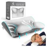 Pillow for Neck and Shoulder Pain Relief â Cervical Memory Foam Contour Pillow â Orthopaedic Ergonomic Design Aligns Spine, Reduces Pressure & Snoring â for Side, Back & Stomach Sleeper