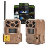 Moultrie Edge 2 Cellular Trail Camera - Auto Connect Nationwide 4G LTE - On Demand 36MP Photo - 1080P Video with HD Audio - 100 Ft Detection Range - Low Glow Flash
