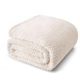 White Chunky Knit Throw Blanket
