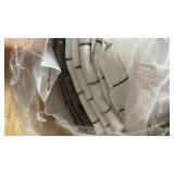 Microfiber Kitchen Towels - Super Absorbent, Soft and Solid Color Dish Towels, 8 Pack (Stripe Designed Grey and White Colors), 26 x 18 Inch