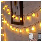 White Plastic Beads String lights