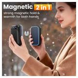 Hand Warmers Rechargeable 2 Pack, 4-Levels 104Â°F to 131Â°F Electric Hand Warmers with 6000mAh Battery, UL Certified Safe, Portable Pocket Hand Warmer for Women Men Kids, Fishing, Hunting, Golf,Ca