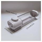 White Manual Bathroom Wall Mounted Soap Dispenser, 10oz/300ml Single Bathroom Shampoo and Conditioner Dispenser, Clear Plastic Refillable Liquid Lotion Pump Dispenser and Organizer