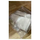 Plain White Linen pleat small curtains