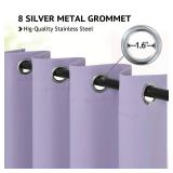 COSVIYA Grommet Room Darkening Curtains 84 inch Length 2 Panels,Thick Polyester Light Blocking Insulated Thermal Window Lilac Curtain Drapes for Bedroom/Living Room,52x84 inches