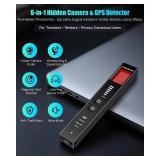 COTINSE Hidden Camera Detectors for Travel, Spy Camera Finder, Portable Hidden Bug and Camera Detector, GPS Tracker Detector with 6 Levels Sensitivity for Hotel, Car, Office, Airbnb