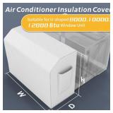 Flamorrow U-Shaped Window Air Conditioner Indoor Cover with Storage Bag, Indoor Full Cover for U-Shaped Window AC Unit, Windproof Design Protective Indoor Cover for Indoor AC Unit, Block Draft & Dust