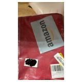 Romanstile Placemats Set of 6-12 X 18 Inch, Faux Linen Double Layered Thickened Cloth Place Mats, Washable & Wipeable Burlap Table Placemats for Kitchen/Dining/Party/Outdoor/Indoor, Red