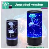 Jellyfish Lamp, 18LED 7-Color Changing Light with 5 Levels Brightness Jellyfish Aquarium fish lamp Home decor, children's birthday gift, men's and women's holiday gift, relaxing mood atmosphere
