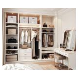 DECOMOMO Felt Storage Bins, 13 inch Cube Storage Bins with Labels for Organization (Cube 13\' / 6pcs, Beige)