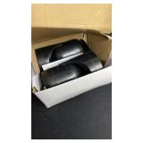 Pwysara Large 2-in-1 LED Motion Sensor Outdoor Spotlight, IP44 Waterproof 450 Lumen Battery Operated Landscape Light, Adjustable Wall Light for Yard, Garden, House, 2 Pack (Black)