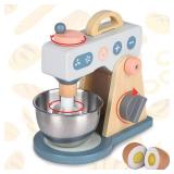 Play Kitchen Accessories Wooden Mixer Set Pretend Play Food Sets for Kids Role Play Toys for Girls and Boys (Mixer Set)