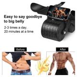 Bersauji 2025 New Ab Roller Wheel with Knee Mat &Timer, Automatic Rebound Abdominal Wheel, Ab Abdominal Exercise Roller with Elbow Support, Abs Workout Equipment Ab Exercise Roller for Women Men