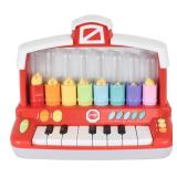 Farm Animals Keyboard Preschool Learning Toy with Silly Sounds and Light-Up Piano with Learning Songs for Infants