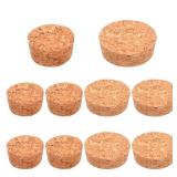 10 Pcs Tapered Cork Plugs, 2 Sizes Wine Bottle Stopper, Large Wooden Stoppers, 1.5 to 1.9 Inch Diameter, Natural Soft Wood Corks for Wine, Beer, Jars, DIY Crafts, Bottles Ornaments