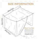 COZFUR Mosquito Net for Bed Mosquiteros Cameros para Cuba One Side Opening White Bed Canopy Netting for Bedroom Camping Outdoor Patio Travel (L79 X W79 X H75 Inch)