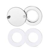 Peephole Cover, Peep Hole Covers for Door, Home Security Peephole Protector, Solid Privacy Door Viewer Cover with Double-Sided Self-Adhesive Tape, Inner Diameter 1.65cm(1 Set, Silver)