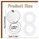 Peephole Cover, Peep Hole Covers for Door, Home Security Peephole Protector, Solid Privacy Door Viewer Cover with Double-Sided Self-Adhesive Tape, Inner Diameter 1.65cm(1 Set, Silver)