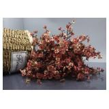 JAKY-Global Babys Breath Silk Artificial Flowers 6 Bundle European Fake Flowers Decor Wedding Party Fall Stems Decoration Bouquets DIY Home Garden,Farmhouse,Living Room Decor (Beige Brown-6pcs)