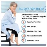 ACTINPUT 2 Pack Ankle Brace Compression Sleeve 8-15 mmHg Open Toe Ð¡ompression Socks Women&Men for Swelling,Plantar Fasciitis,Sprain Beige S/M