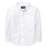 The Children's Place Baby Boys And Toddler Boys Long Sleeve Oxford Button Down Shirt,White, 5T